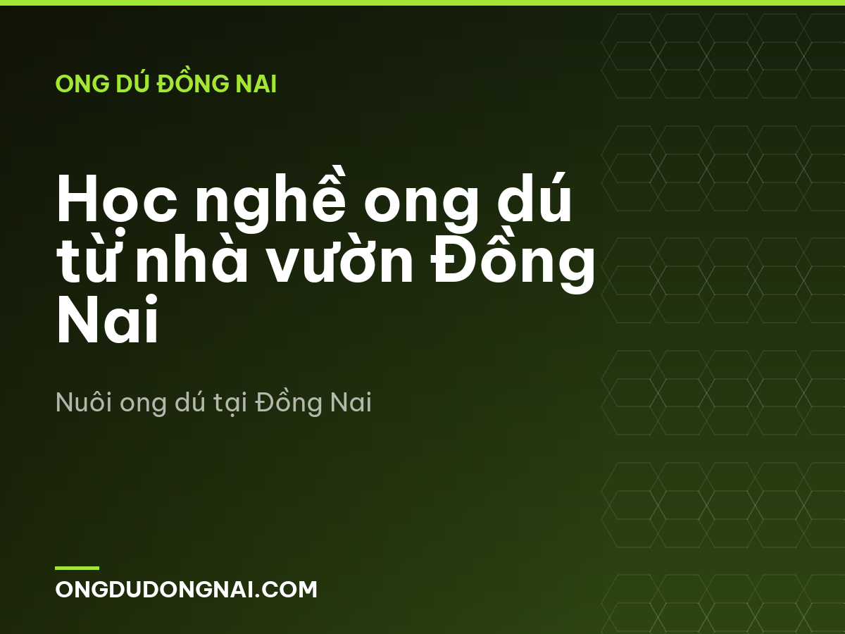 Học nghề ong dú từ nhà vườn Đồng Nai