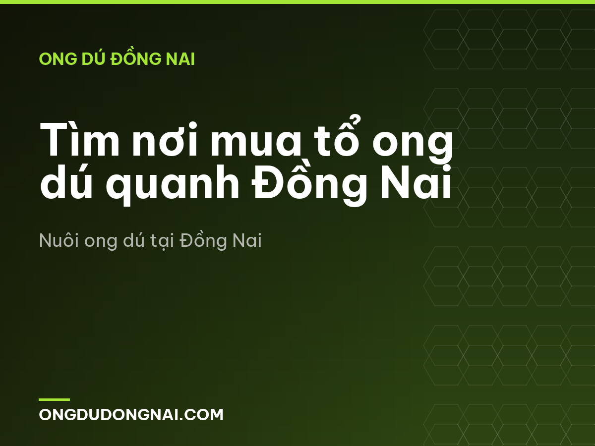 Tìm nơi mua tổ ong dú quanh Đồng Nai