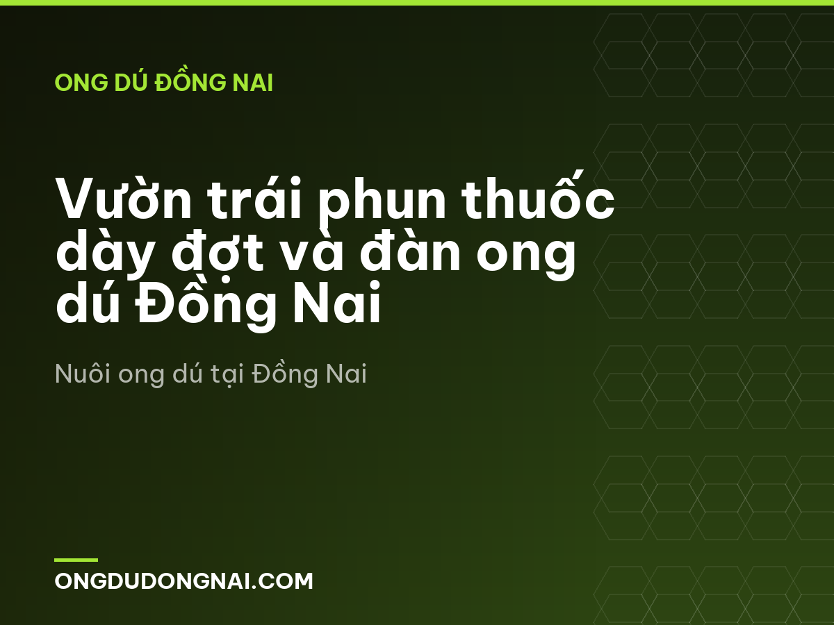 Vườn trái phun thuốc dày đợt và đàn ong dú Đồng Nai